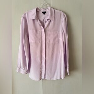 Talbots Lavender Silk Blouse
